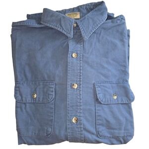 Five Brother Mens 2XL Blue Long Sleeve Work Shirt Button Up‎ Utility Pockets